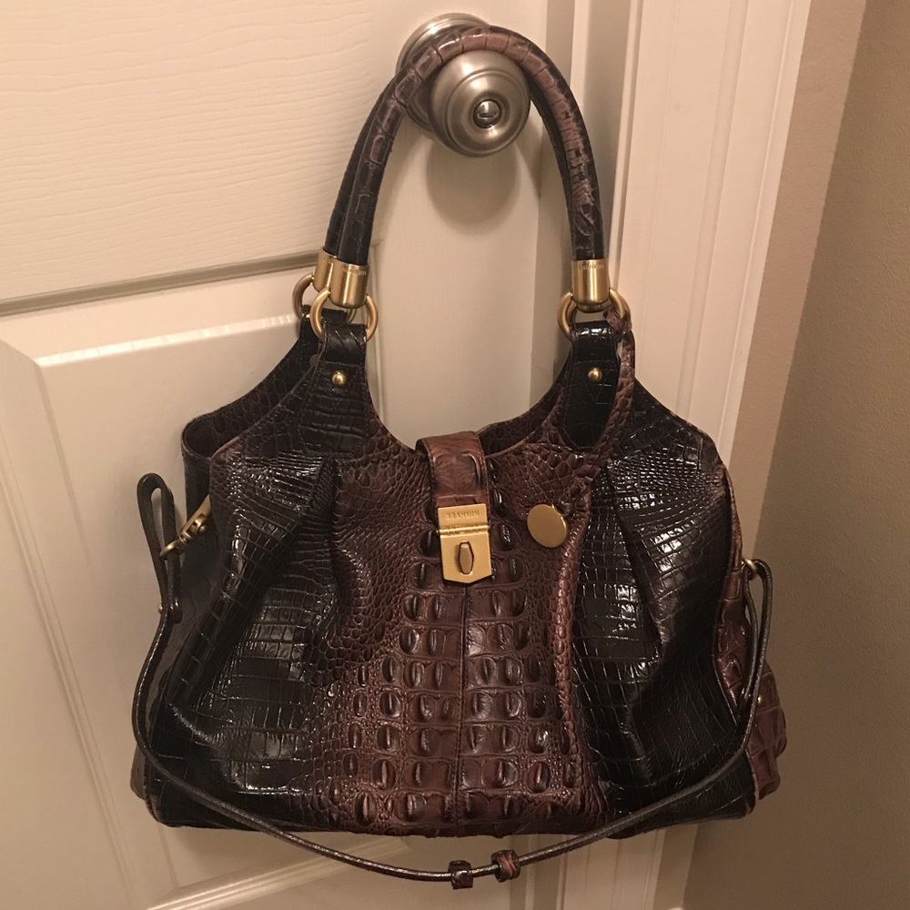 Dark Brown/Black Brahmin Tote